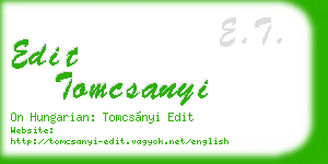 edit tomcsanyi business card